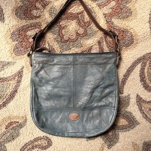 Fossil Leather Boho Shoulder Bag